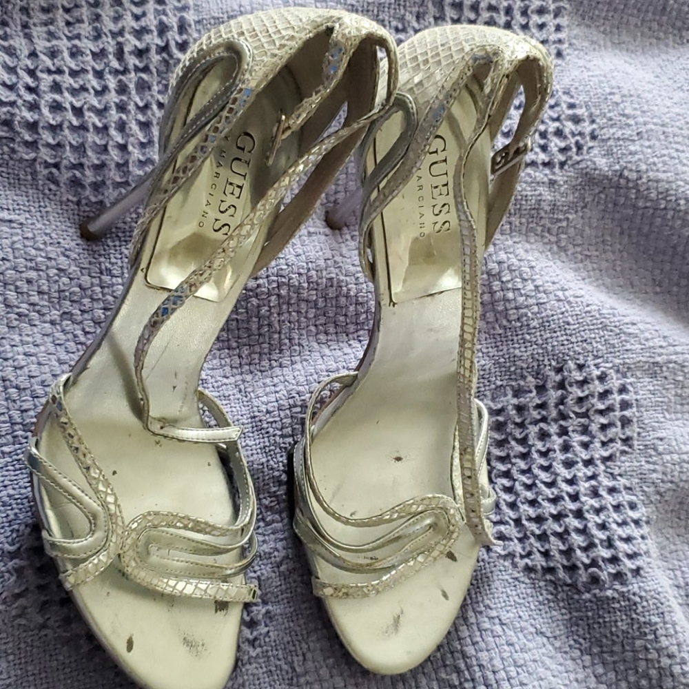 Smallville set silver python heels - Picture 2 of 6